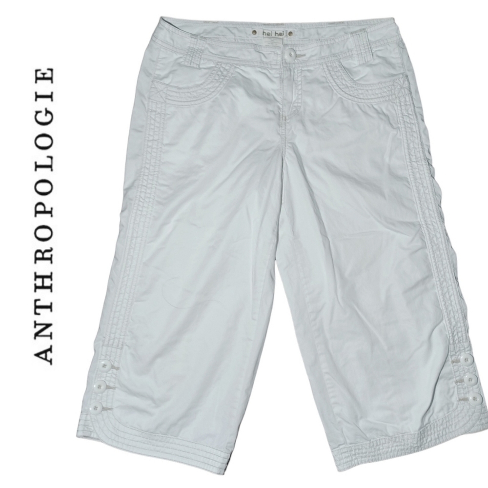 ♥️LIKE NEW ANTHROPOLOGIE HEI HEI IVORY CAPRIS